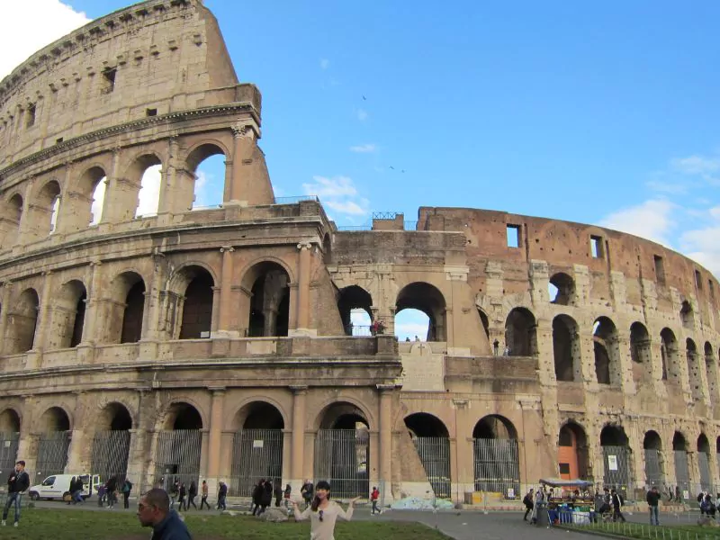 Colosseum online tickets the outside of colosseum with ruins
