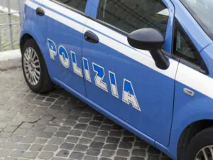 Is Rome Safe? A parked car of the italian police (polizia)