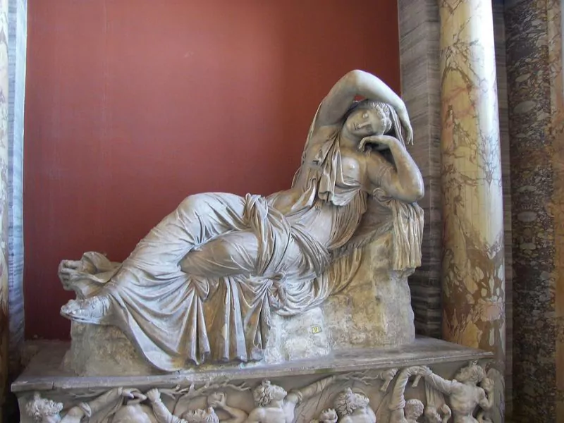 Statue of Sleeping Ariadne in the Vatican Museums.